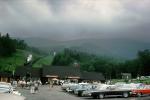 Mount Washington Cog Railway, Worlds First Cog Railway, Car, Vehicle, Automobile, New Hampshire, USA, July 1964, 1960s, VRGV01P06_16