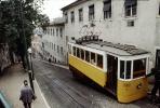 Elevador da Gloria Funicular, Electric Trolley, Lisbon, Portugal, 1950s