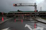 Evening Rain Railroad Crossing, Petaluma, VRHD01_111