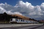 BART train, Bay Area Rapid Transit, Cumulus Clouds, Lafayette, East Bay, Highway 24, VRHV01P03_04