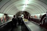 the London Tube, commuters, underground, people, station, Escalator