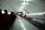 Long Escalator, commuters, underground, people, crowds, the London Tube, VRHV01P08_19B