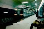 Subway Train, underground, platform, station, Melbourne Australia
