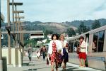 Women Passengers leaving a BART Train, commuters, 1980s