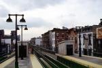 Station Platform, tracks, homes, buildings, NYCTA, VRHV02P08_16