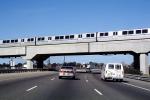 BART train, Bay Area Rapid Transit, Interstate Highway I-880, cars, Nimitz Freeway, VRHV02P13_04