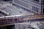 Chicago-El, Elevated, Train, Buildings, Bridge, River, Street, CTA