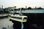 Monorail Ueno Zoo, Suspended monorail, Honshu, Japan, July 1979, 1970s, VRHV03P04_05