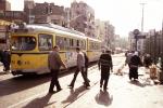 Articulated Streetcar 864, Street, Buildings, Alexandria, Egypt, VRLV02P08_11