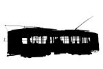 the Embarcadero, F-Line Trolley silhouette, 1556, San Francisco, California, logo, shape, VRLV02P12_17M