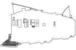 San Francisco Muni, No. 1, F-Line, Muni, Outline, line drawing, shape, VRLV02P14_12O