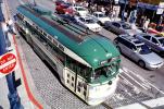 San Francisco Muni, (1960s livery), No. 1051, F-Line, PCC, Muni, San Francisco, California, 1960s, Car, Vehicle, Automobile