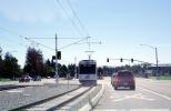 Trolley, cars, tracks, overhead wires, Milpitas, VRLV03P11_05