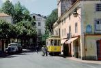 Electric Trolley, Buildings, street, milkman, Sintra, Lisbon, 1950s, VRLV03P13_12
