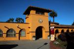 Southern Pacific Train Station, Depot, tower, building, Caltrain, Burlingame, Calfornia, VRPD01_115