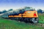 F-Unit, Louisville & Nashville E6A diesel locomotive #770, Kentucky, Paintography, Abstract, VRPD01_153