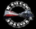 Railfan Forever, black sticker, emblem