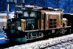 RhB Krokodil 411, Rhatische Bahn, Rhaetian Railway, Krok, LGB Ge 6/61, near St. Moritz, Switzerland, 1950s, VRPV01P01_16B
