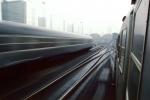 Railroad Tracks Streaking By, speed, motion blur, Frankfurt, VRPV01P03_13
