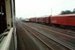 Railroad Tracks Streaking By, speed, motion blur, boxcars