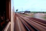 railroad tracks, train, 1950s