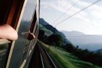 Motion Blur, railcar, tracks, mountains, VRPV01P04_11