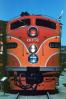 SP 6051, Southern Pacific, Diesel Electric Locomotive head-on, F-Unit
