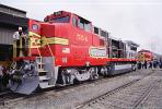 ATSF 554, (B40-8W), Santa-Fe Diesel Electric Locomotive, AT&SF, Red/Silver Warbonnet, Atchison Topeka & Santa Fe, VRPV02P03_11
