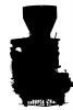 Virginia & Trukee locomotive silhouette, 22, Inyo, 4-4-0, shape, logo, 1950s, VRPV02P05_11M