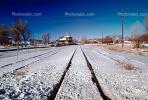 Train Station, Depot, snow, Ice, Cold, tracks