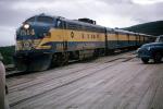 EMD FP7A, ARR 1514, Alaska Railroad, Diesel Electric Locomotive, F-Unit, trainset, July 1963, 1960s