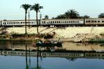 Passenger Railcars Reflecting water, Nile River, Ferry Boat, VRPV04P03_10