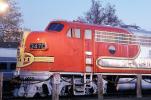 ATSF 347C, F7A built by EMD, Sacramento, Santa-Fe Railroad, Red/Silver Warbonnet Chief, F-Unit