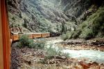 473, River, Valley, Gully, Cumbres & Toltec Scenic Railroad, D&RGW, River, Canyon near Durango, VRPV06P04_13