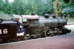 Harry J. Grant, coal-fired steam engine, 4-4-2, #1916, Milwaukee County Zoo, miniature rail, steamer, September 1970