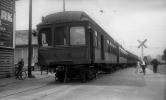 Petaluma & Santa Rosa Railway, wooden coach combine on a fan excursion train, April 6, 1941, 1940s