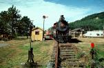 2-8-2 Locomotive # 90, Garibaldi Depot, signal, Oregon Coast Scenic Railroad