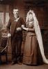 Newly Wed Married Couple, 1880's, RPPC, WEDV01P01_01