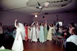 Throwing of the Bouquet, women, ladies, 1960s, Hobart Indiana, WEDV01P04_03