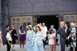 Bridesmaids, guests, Saint Christina Church, 1950s, WEDV01P04_13