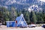 A-frame, Building, trees, Car, Automobile, Vehicle, South Lake Tahoe, 1980s, WEDV13P14_19.0166