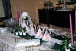 wedding scene with dolls, candle, 1950s, WEDV16P14_07