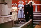 Inside the Church, ceremoney, women, men, 1950s, WEDV23P15_17
