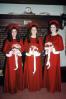 three girls in uniform dresses, 1950s, WEDV25P14_12