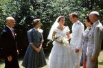 Navy Uniform, Bride & Groom, Best Man, Lady of Honor, bouquet, smiles, 1958, 1950s, WEDV26P01_03
