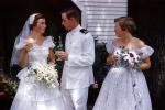 Navy Uniform, Bride & Groom, 1958, 1950s
