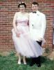 Bride & Groom, Akron Ohio, Pink Dress, bowtie, jacket, 1950s