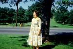 woman, female, dress, 1940s, Derryfield Country Club, Manchester, New Hampshire, September 1959