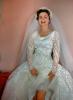 Wedding Bride, Garter, smiles, dress, veil, 1940s, WEDV26P05_04