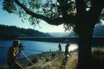 Filming for Dorothy Fadiman Film, Bon Tempe Lake, Marin County, California, 1980, 1980s, WKLV03P05_02
